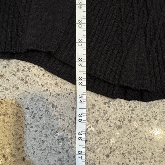 NWT Free People Emmaline Open Back Black Mini Cable Knit Sweater Dress Size S - Picture 11 of 13